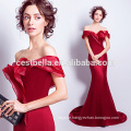 V-Ausschnitt-Wein-Rot-Abschlussball-Kleid-reizvolles Abend-Kleid-festes Nixe-Schatz-Abend-Kleid